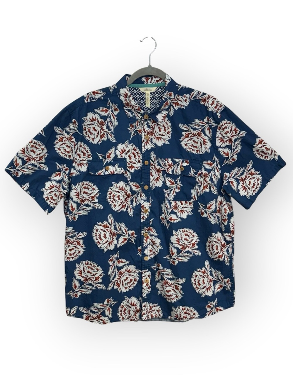 Matilda‎ Jane Navy Floral Short-Sleeve Button-Down Shirt